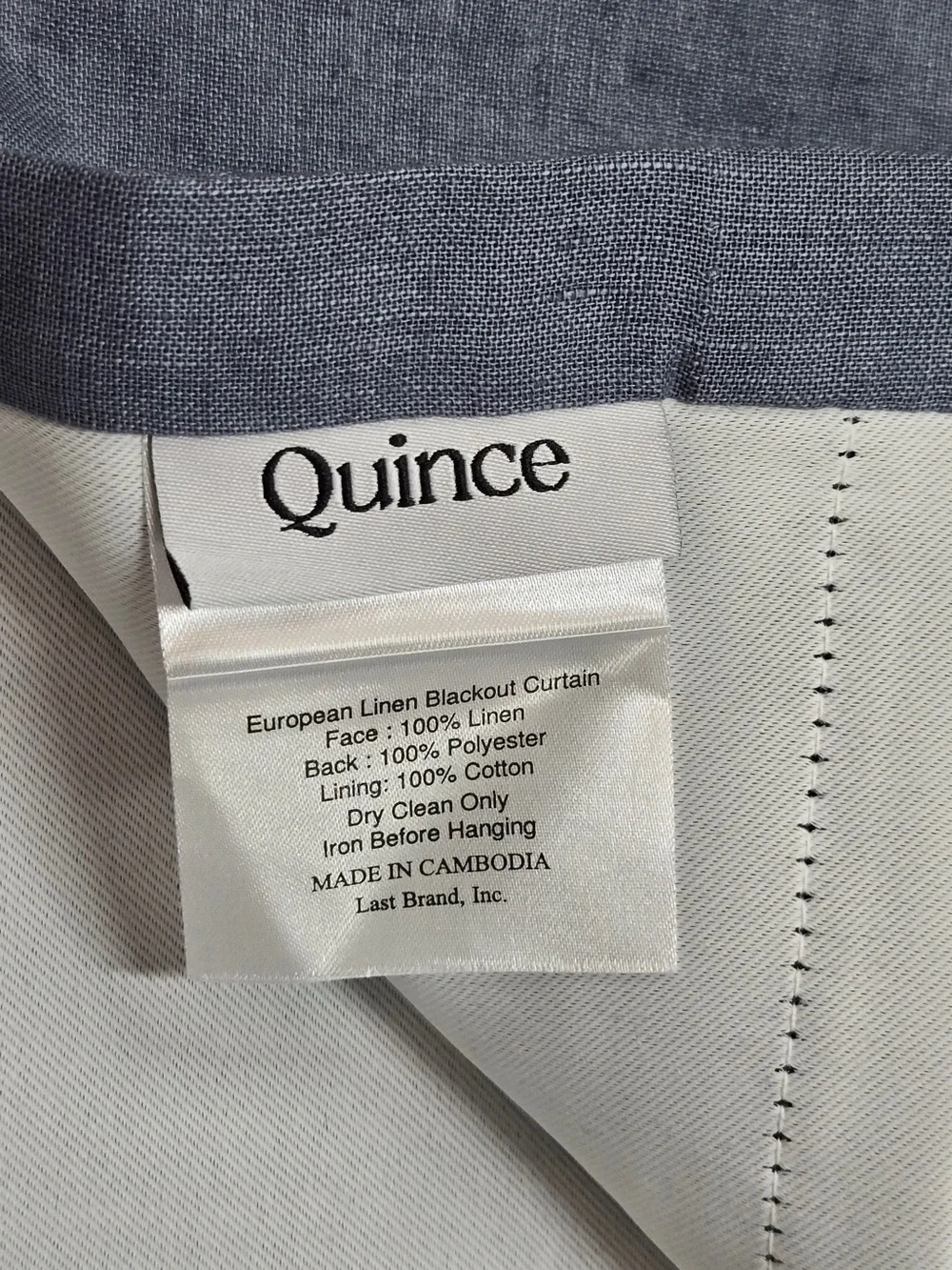 NWT QUINCE European Linen True Blackout Curtains Chambray 9119